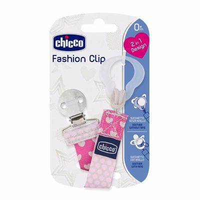 Prendedor De Chupeta Fashion Clip Chicco Rosa