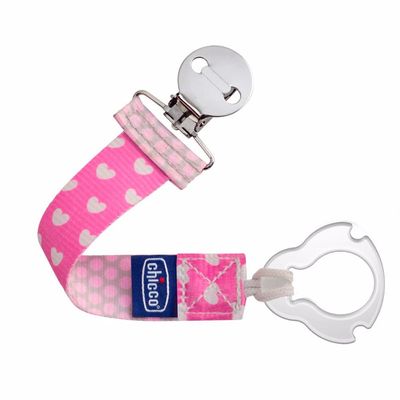Prendedor De Chupeta Fashion Clip Chicco Rosa