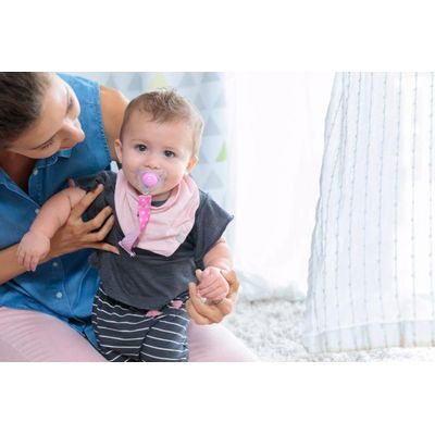 Prendedor De Chupeta Fashion Clip Chicco Rosa