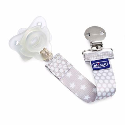 Prendedor De Chupeta Fashion Clip Chicco Branco