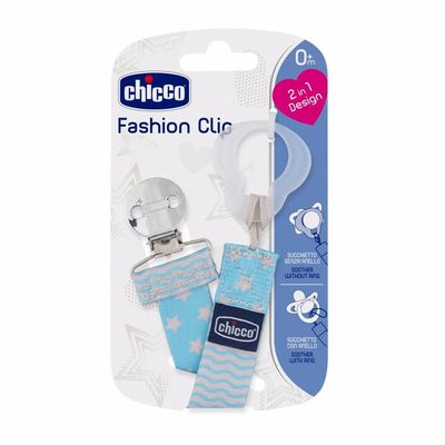 Prendedor De Chupeta Fashion Clip Chicco Azul