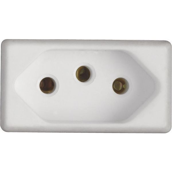 Kit 8 Modulo Tomada 2P T Tramontina 20 A 250 V Branco