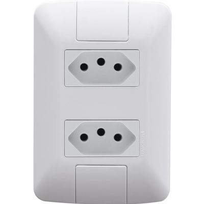 Kit 3 Conj 4x2 com 2 Tomadas 2P+T Tramontina 20A 250V
