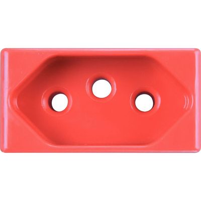Kit 9 Módulo Tomada 2P T Tramontina 20 A 250 V  Vermelho