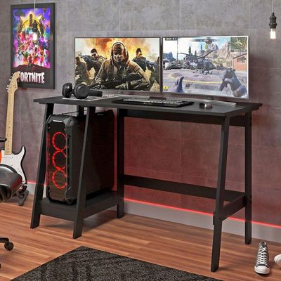 Mesa Escritório Escrivaninha Ditália Mc-190 Preto