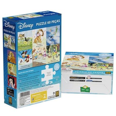 Puzzle Infantil 60 Peças - Grow - Mundo Disney Sdi