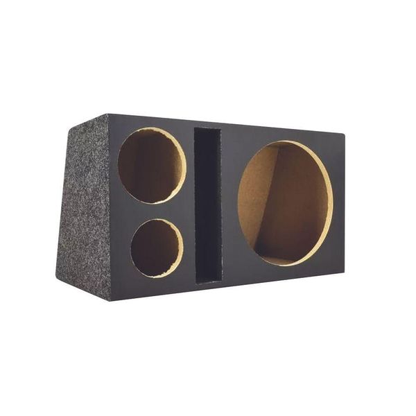 Caixa Rlp Vazia Para 1 Alto Falante 12"+1 Driver + 1 Tweeter Acarpetada Duto Rasgado