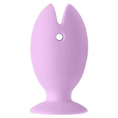 Suporte Para Escova De Dente Em Silicone Peixinho Ventosa Lilás