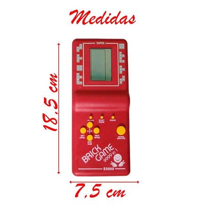 Mini Game Retrô Portátil Brick Game 9999 In 1 Amarelo