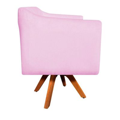 Kit Namoradeira E 01 Poltrona Giratória Julia Rosa Bebê
