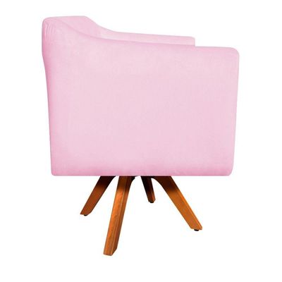 Kit Namoradeira E 01 Poltrona Giratória Julia Rosa Bebê