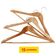 Kit com 15 cabides de madeira