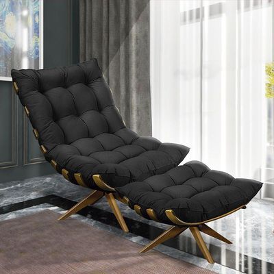 Poltrona Giratória Costela Suede Preto Base Madeira D´rossi