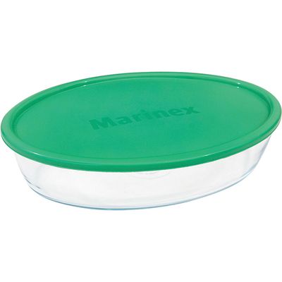 Assadeira Oval com Tampa 1,6l 6343 Marinex Sortida