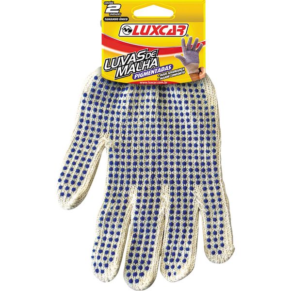 Par de Luvas de Algodão com Pigmentos de PVC 2405 Luxcar