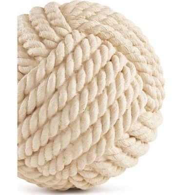 Enfeite Decorativo esfera em Poliresina Off White 19x19cm