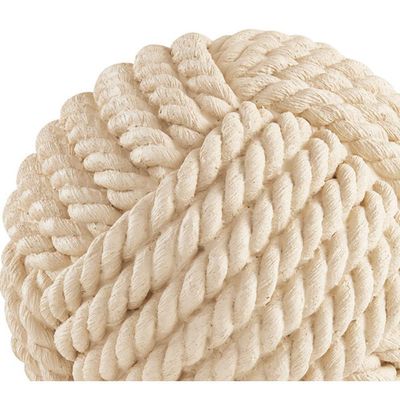 Enfeite Decorativo esfera em Poliresina Off White 19x19cm