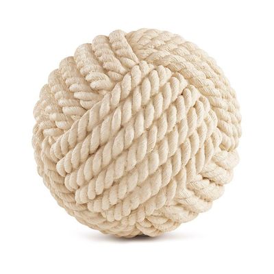 Enfeite Decorativo esfera em Poliresina Off White 19x19cm