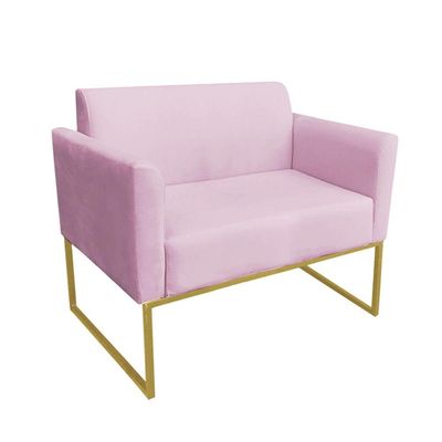 Kit 01 Namoradeira e 02 Poltronas Marisa Suede Base