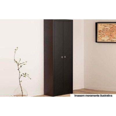 Armário de Escritório ME4105 c/ 2 Portas Preto - Tecno Mobili
