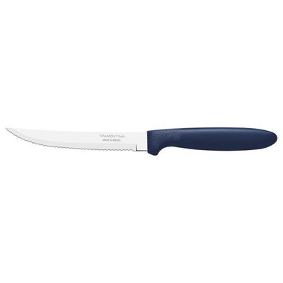 Kit 6 Faca Churrasco Tramontina Ipanema Inox Azul 5"