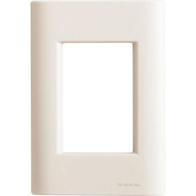 Placa 3 Postos 4x2 Tramontina Giz Branca Soft Touch Sem Suporte Tramontina
