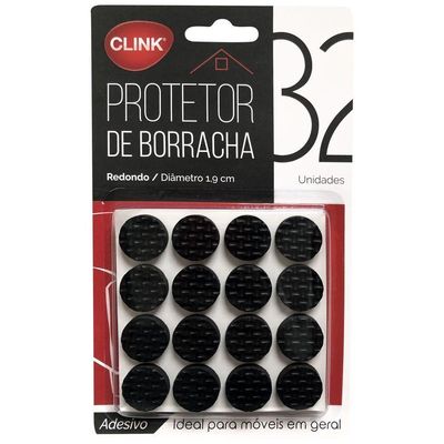 Protetor Para Moveis De Borracha 1,9cm - (kit 32pçs) Clink