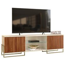 Rack Bancada Tv 75 Metha 180 Cm Cinamomo Mell Off White Mbl Cinamomo Mell Off White