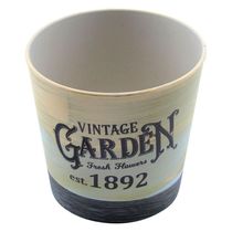 Kit 2 Mini Vasos De Planta Cachepot Estampados Decorados 12,5cm