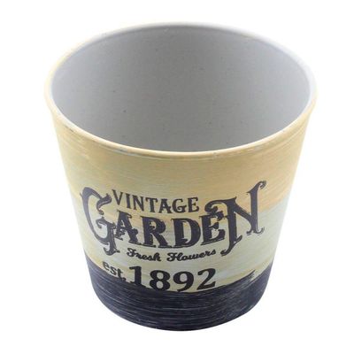 Kit 2 Mini Vasos De Planta Cachepot Estampados Decorados 11cm