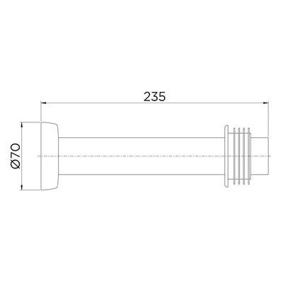 Tubo De Ligação Para Bacia Sanitária Docol Chrome 626306 25cm Cromado
