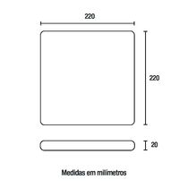 Painel De Led Blumenau Frameless Quadrado Sobrepor-embutir 32w Bivolt 4100k Luz Neutra