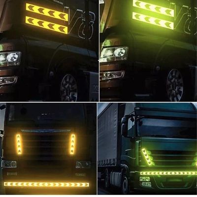 Faixa Refletiva Sinalizaçao 25 Metros Segurança Seta Verde Fluorescente