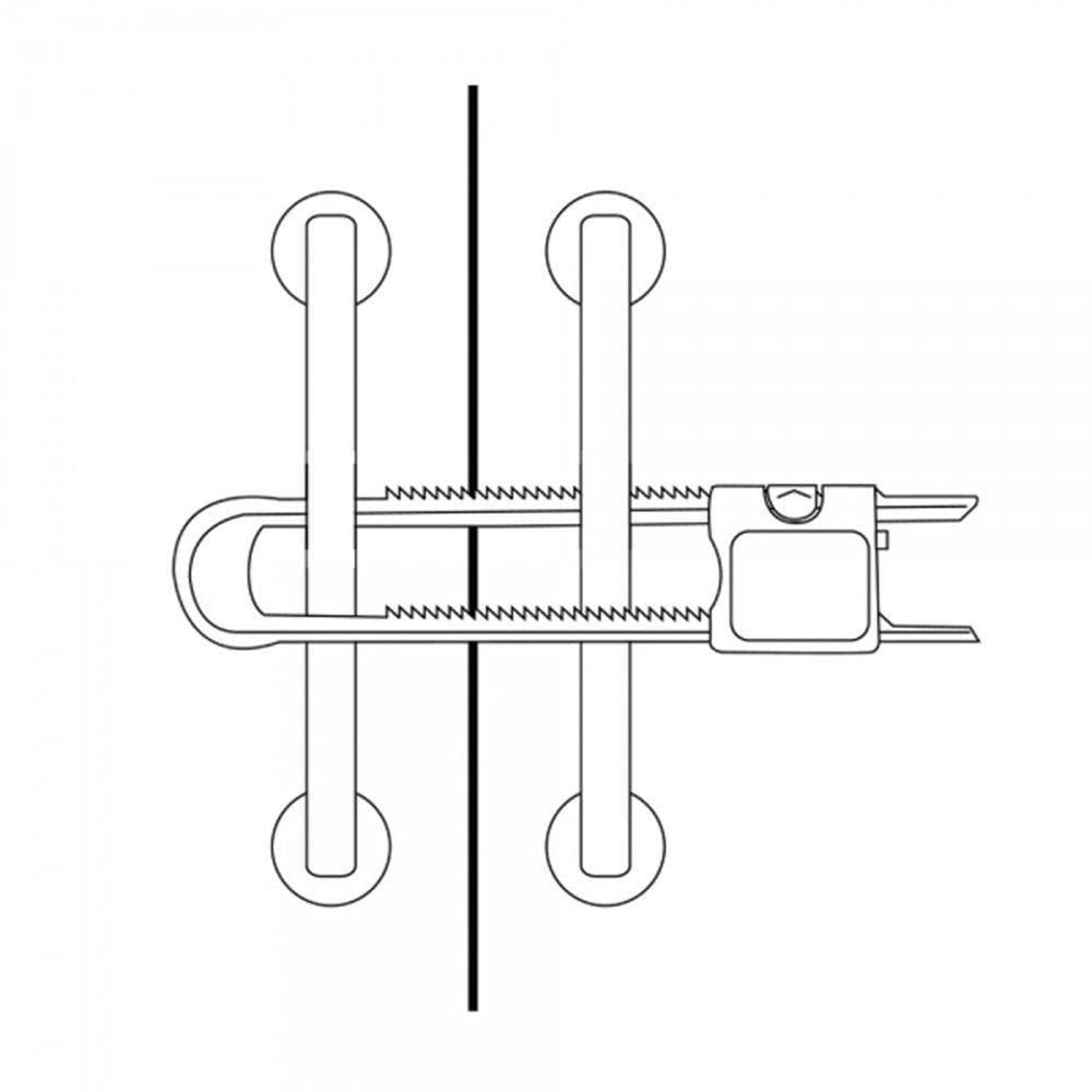 Kit 2 Pcs Trava Armário Plástico