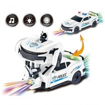Carro Robô Policial Com Movimento Som E Luzes Brinquedo
