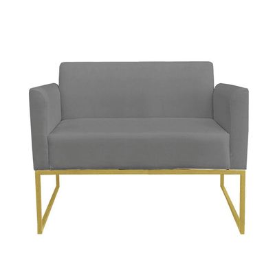 Kit 01 Namoradeira e 02 Poltronas Marisa Suede Base
