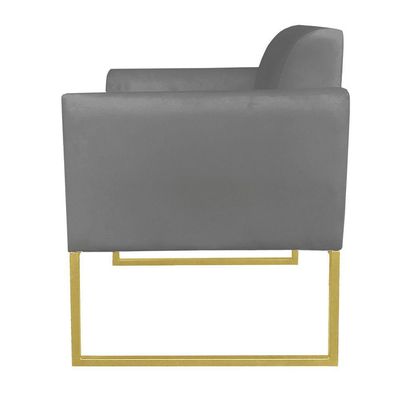 Kit 01 Namoradeira e 02 Poltronas Marisa Suede Base
