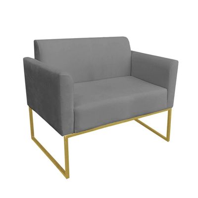 Kit 01 Namoradeira e 02 Poltronas Marisa Suede Base