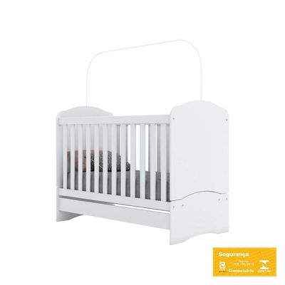 Berço Mini Cama 3 Em 1 Bala De Menta Henn Branco