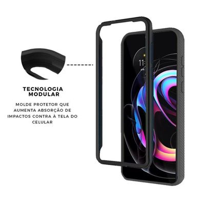 Capa Stronger Preta para Motorola Moto Edge 20 pro - Gshield