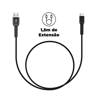 Cabo Dual Shock  Type- C - Preto - Gorila Shield