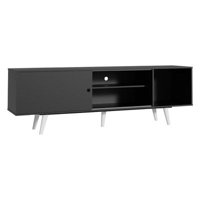 Rack para TV até 65" Dubai com Pés Preto e Branco Madesa