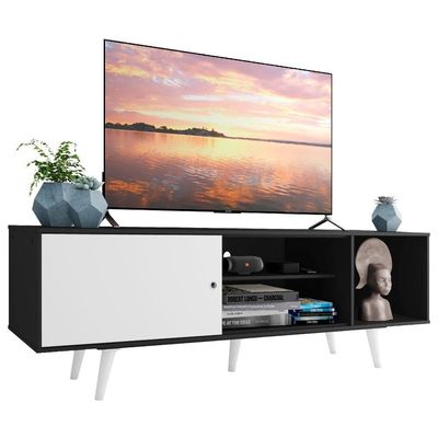 Rack para TV até 65" Dubai Preto/Branco Madesa