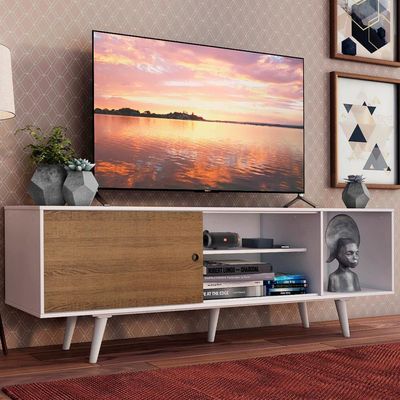 Rack para TV até 65" Dubai Branco/Rustic Madesa