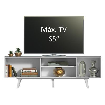 Rack para TV até 65" Dubai Branco/Preto Madesa