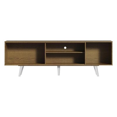 Rack para TV até 65" Dubai com Pés Rustic/Branco Madesa