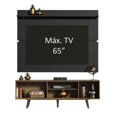 Rack Madesa Dubai e Painel para Tv até 65 Polegadas com Pés