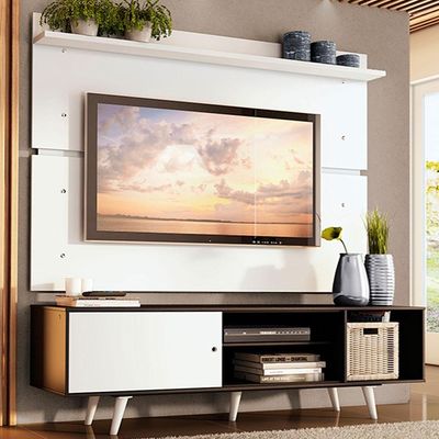 Rack Madesa Dubai e Painel para Tv até 65 Polegadas com Pés