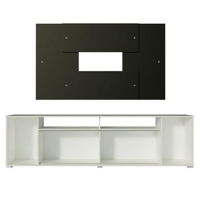Rack Cancun e Painel Tv até 58" Branco/preto Madesa