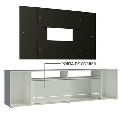 Rack Cancun e Painel Tv até 58" Branco/preto Madesa